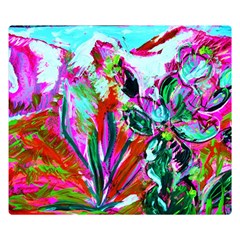 Dscf1472   Copy - Blooming Desert With Red Cactuses Double Sided Flano Blanket (small)  by bestdesignintheworld