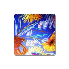 Dscf1385 - Sunflowers In Ceramic Jur Square Magnet