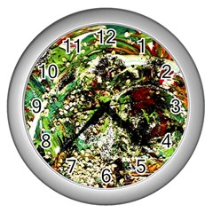 April   Birds Of Paradise 5 Wall Clocks (silver)  by bestdesignintheworld