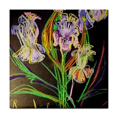 Dscf1378 - Irises On The Black Tile Coasters by bestdesignintheworld