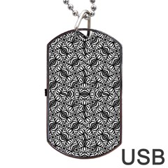 Modern Tribal Bold Pattern Dog Tag Usb Flash (two Sides) by dflcprints