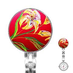 Dscf1393 - Tender Bright Lillies Stainless Steel Nurses Watch by bestdesignintheworld