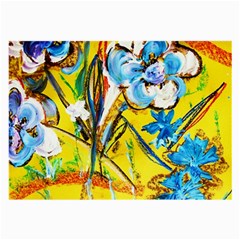 Dscf1422 - Country Flowers In The Yard Large Glasses Cloth by bestdesignintheworld