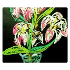 Dscf1389 - Lillies In The Vase Double Sided Flano Blanket (small)  by bestdesignintheworld