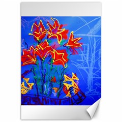 Dscf1433 - Red Lillies Canvas 12  X 18   by bestdesignintheworld