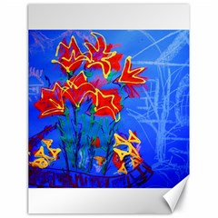 Dscf1433 - Red Lillies Canvas 18  X 24   by bestdesignintheworld