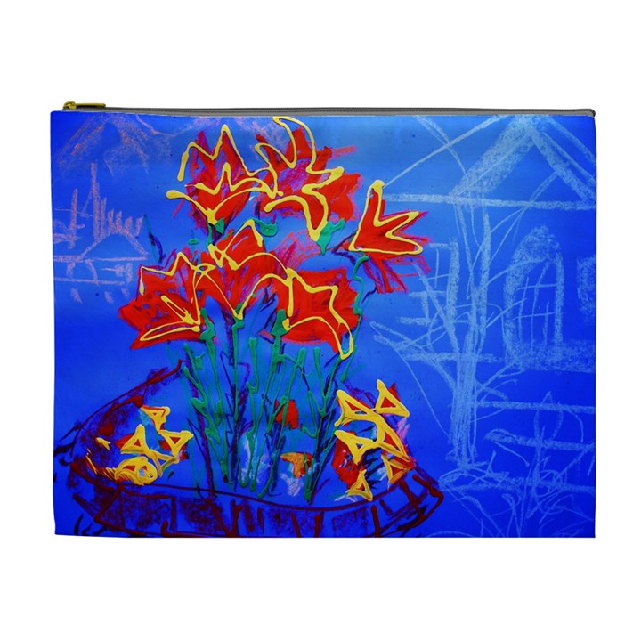 Dscf1433 - red lillies Cosmetic Bag (XL)