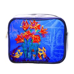 Dscf1433 - Red Lillies Mini Toiletries Bags by bestdesignintheworld