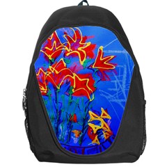 Dscf1433 - Red Lillies Backpack Bag by bestdesignintheworld