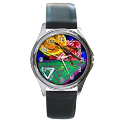 Dscf1464 - horoscope arrow Round Metal Watch