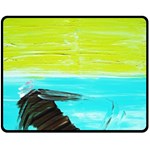 Dscf3214 - skier Double Sided Fleece Blanket (Medium)  58.8 x47.4  Blanket Front