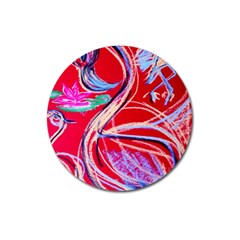 Dscf1395 -pink flamingo dance Magnet 3  (Round)