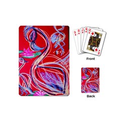 Dscf1395 -pink flamingo dance Playing Cards (Mini) 