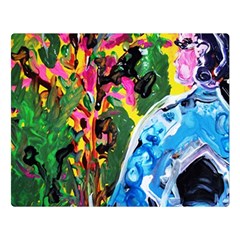 Dscf1611 - lady in kimono and tulip tree Double Sided Flano Blanket (Large) 