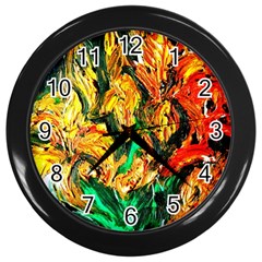 Tiger Lillis   1 Wall Clocks (black) by bestdesignintheworld
