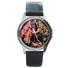 Hot Day In  Dallas 6 Round Metal Watch by bestdesignintheworld