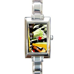 Grave Yard 5 Rectangle Italian Charm Watch