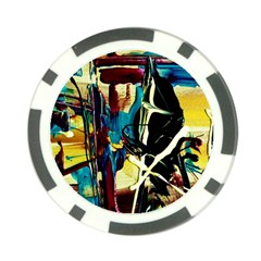 Dance Of Oil Towers 2 Poker Chip Card Guard by bestdesignintheworld