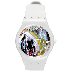 When The Egg Matters Most 4 Round Plastic Sport Watch (m) by bestdesignintheworld