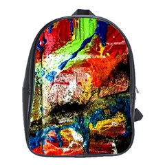 Untitled Red And Blue 3 School Bag (large) by bestdesignintheworld