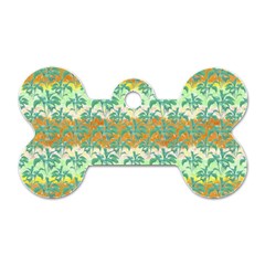 Colorful Tropical Print Pattern Dog Tag Bone (one Side) by dflcprints