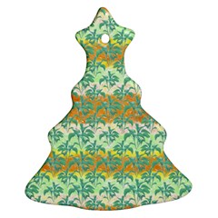Colorful Tropical Print Pattern Christmas Tree Ornament (two Sides) by dflcprints