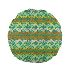 Colorful Tropical Print Pattern Standard 15  Premium Round Cushions by dflcprints