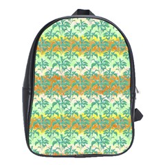 Colorful Tropical Print Pattern School Bag (xl) by dflcprints