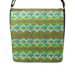 Colorful Tropical Print Pattern Flap Messenger Bag (l)  by dflcprints