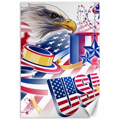 United States Of America Usa  Images Independence Day Canvas 12  X 18  