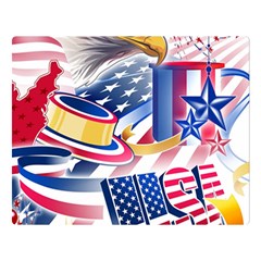 United States Of America Usa  Images Independence Day Double Sided Flano Blanket (large) 