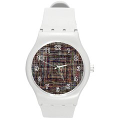 Unique Pattern Round Plastic Sport Watch (m)