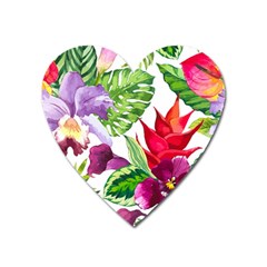 Vector Pattern Tropical Heart Magnet by Sapixe