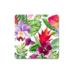 Vector Pattern Tropical Square Magnet by Sapixe