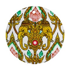 Traditional Thai Style Painting Ornament (round)