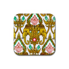 Traditional Thai Style Painting Rubber Coaster (square) 