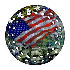 Usa United States Of America Images Independence Day Ornament (round Filigree)