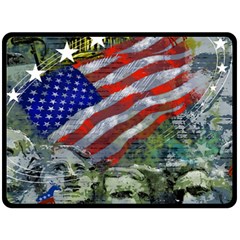 Usa United States Of America Images Independence Day Double Sided Fleece Blanket (large) 