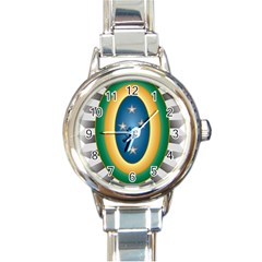 Seal Of The Brazilian Army Round Italian Charm Watch by abbeyz71