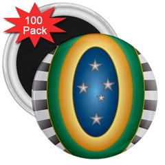 Seal Of The Brazilian Army 3  Magnets (100 Pack) by abbeyz71