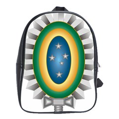 Seal Of The Brazilian Army School Bag (large) by abbeyz71