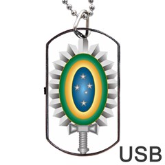 Seal Of The Brazilian Army Dog Tag Usb Flash (two Sides) by abbeyz71