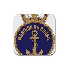 Seal Of Brazilian Navy  Rubber Coaster (square)  by abbeyz71