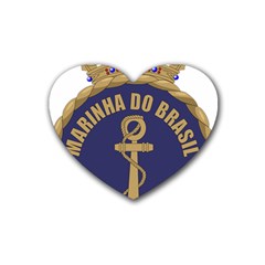 Seal Of Brazilian Navy  Heart Coaster (4 Pack)  by abbeyz71