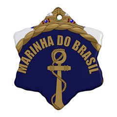 Seal Of Brazilian Navy  Snowflake Ornament (two Sides) by abbeyz71