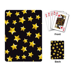 Yellow Stars Pattern Playing Card by Sapixe