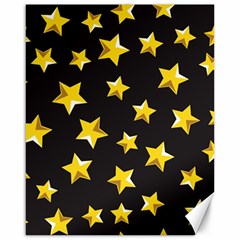 Yellow Stars Pattern Canvas 16  X 20   by Sapixe