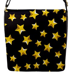 Yellow Stars Pattern Flap Messenger Bag (s) by Sapixe