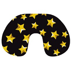 Yellow Stars Pattern Travel Neck Pillows by Sapixe