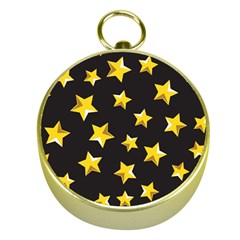 Yellow Stars Pattern Gold Compasses